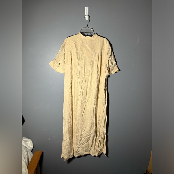 Rag & Bone Selma Linen Blend Midi Dress Size Medium - Picture 5 of 7